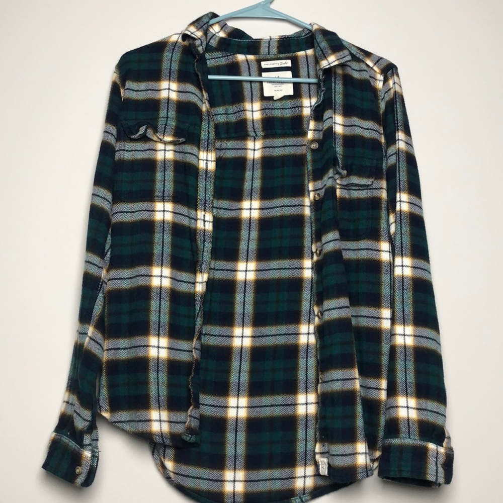 Green American eagle flannel